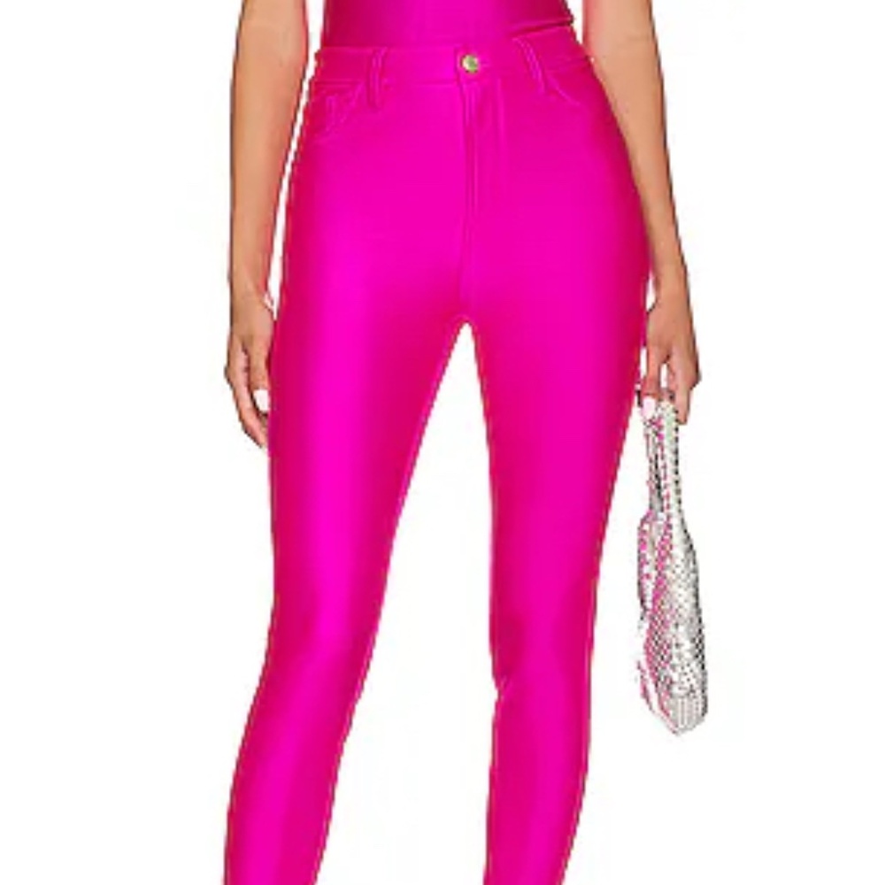 Good American Compression Shine Leggings in Fuchsia Pink *NWT*